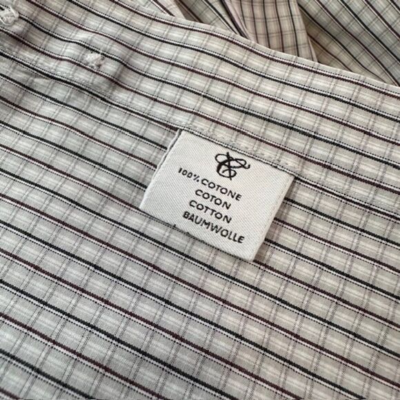 Canali/Italy Men's Gray/White/Black Plaid LS Shirt in Size 46-18 (XXL) - Picture 4 of 7